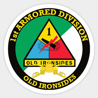 1st Armored Division Old Ironsides Us Army Military Veteran Sticker